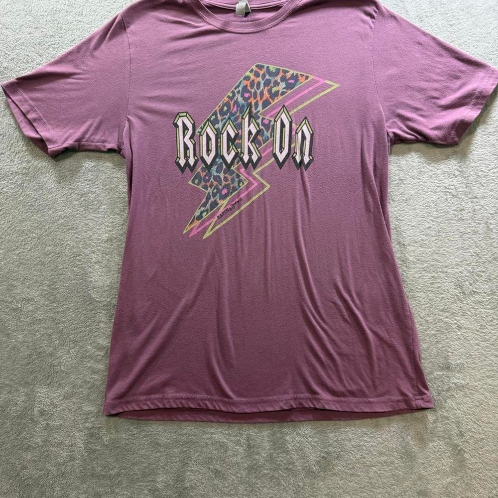 Next Level Apparel "Rock On" Graphic Tee – Women's Large